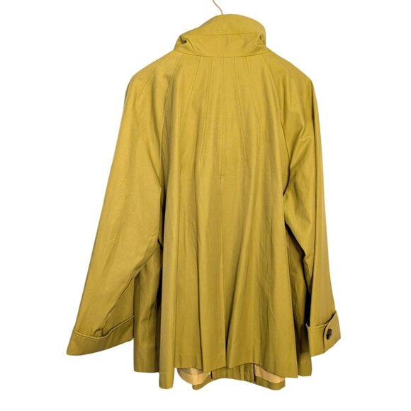Gallery Womens Swing A-Line Coat Chartreuse 3X lined Button winter - Picture 7 of 13